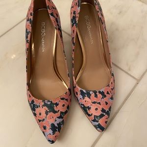 BCBG floral pumps